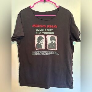 Rare Vintage Sid Vicious The Sex Pistols Graphic T-Shirt Size XL Punk Mugshot